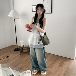 Plus Size Camisole Chiffon Tiered Dress