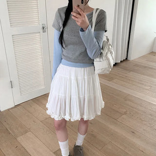 Slim-fit layered inner long-sleeve T-shirt