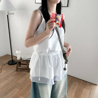Plus Size Camisole Chiffon Tiered Dress