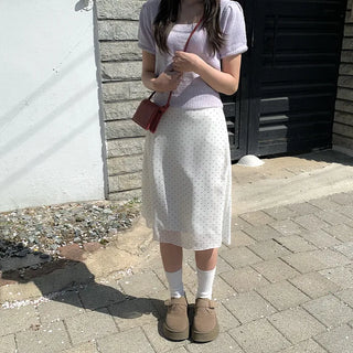 Round neck puff blouse