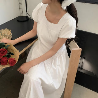 Puff Sleeve Volume Maxi Dress