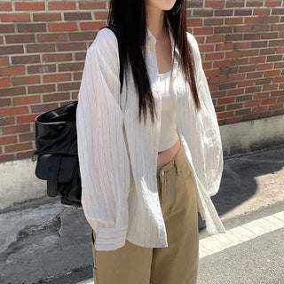 Summer Stripe Oversized Shirt