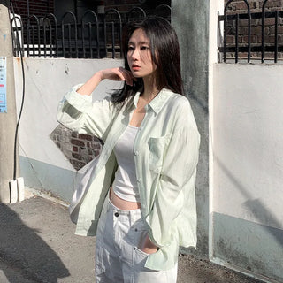 Loose-fit striped shirt