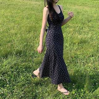 Floral lace camisole maxi long summer dress