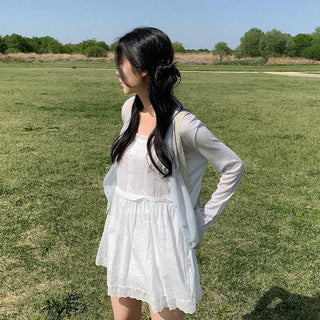 Button-up layered dress