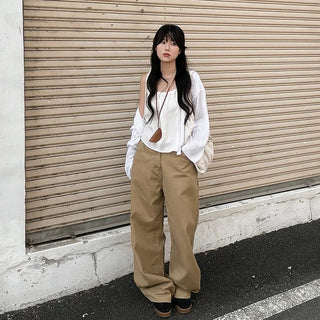 Layered oversized strap sleeveless shirred blouse