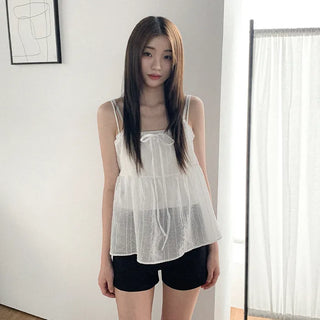Polka dot lace sheer bustier camisole (summer)