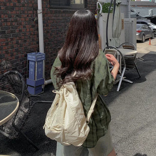 [2 colors] Big size oversized check short-sleeved shirt summer outerwear