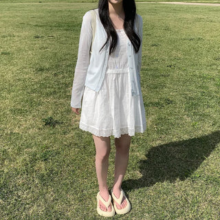 Button-up layered dress
