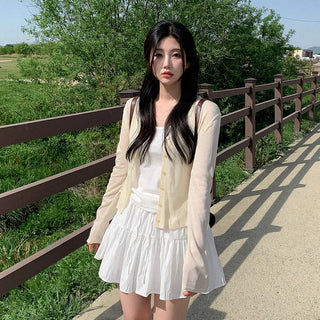 [4 colors] Tiered Skirt Mini Skirt