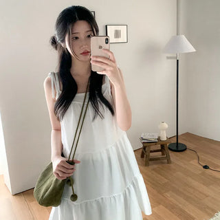 Layered Mini Tiered Ribbon Camisole Dress