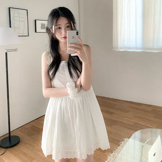 Button-up layered dress