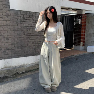 (Set) Bolero Summer Cardigan & Flower Lace Cap Sleeve Dress Set