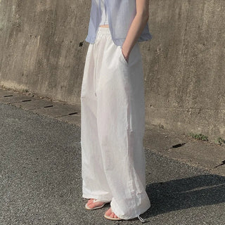 [4 colors] Nylon Basara Training Wide Jogger Pants (Summer Pants)