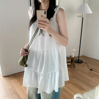 Layered Mini Tiered Ribbon Camisole Dress