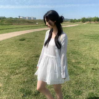 Button-up layered dress