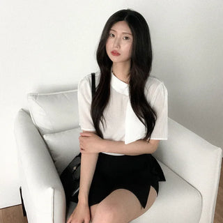[3 colors] Thai puff sleeve chiffon blouse