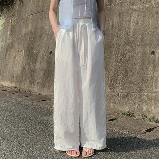 [4 colors] Nylon Basara Training Wide Jogger Pants (Summer Pants)