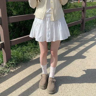 [4 colors] Tiered Skirt Mini Skirt