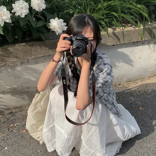[2 colors] Big size oversized check short-sleeved shirt summer outerwear