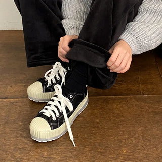 Fleece-lined ribbed wide-leg training pants