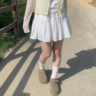[4 colors] Tiered Skirt Mini Skirt