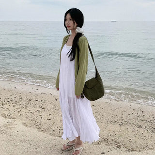 [4 colors] Sun protection sheer lightweight V-neck summer cardigan