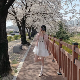 Layered Mini Tiered Ribbon Camisole Dress