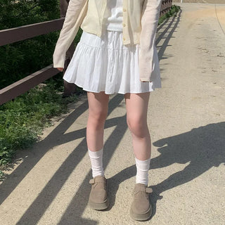 [4 colors] Tiered Skirt Mini Skirt