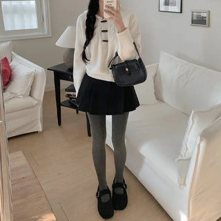 Hooded wool cable knit sweater