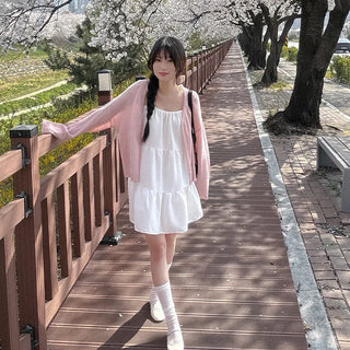 Layered Mini Tiered Ribbon Camisole Dress