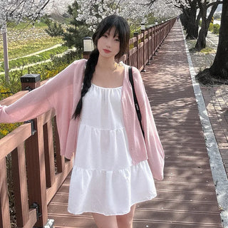 Layered Mini Tiered Ribbon Camisole Dress