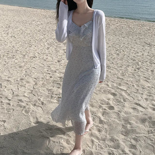 [4 colors] Sun protection sheer lightweight V-neck summer cardigan