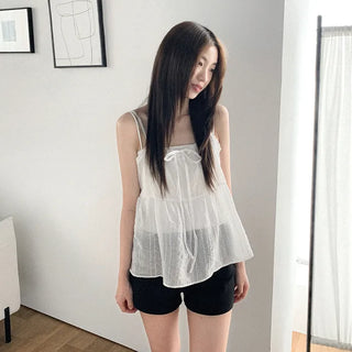 Polka dot lace sheer bustier camisole (summer)