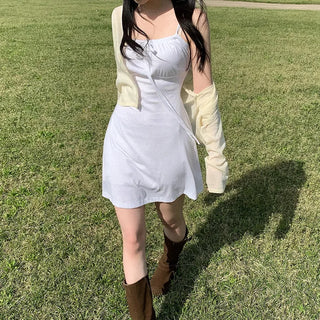 [5 colors] See-through V-neck cardigan