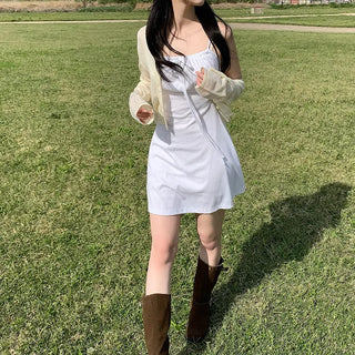 [5 colors] See-through V-neck cardigan