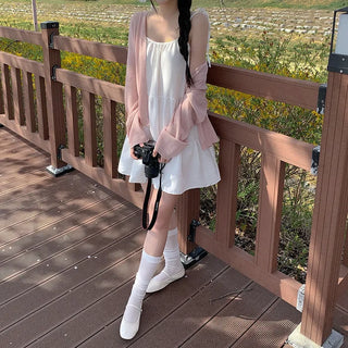 Layered Mini Tiered Ribbon Camisole Dress