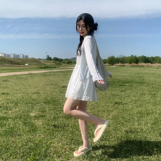 [5 colors] See-through V-neck cardigan