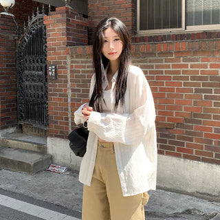 Summer Stripe Oversized Shirt