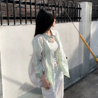 Loose-fit striped shirt