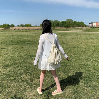 [5 colors] See-through V-neck cardigan