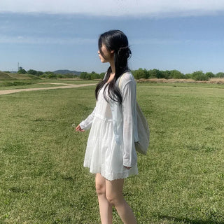 [5 colors] See-through V-neck cardigan