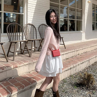 Chiffon tiered mini camisole dress