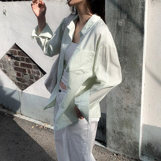 Loose-fit striped shirt