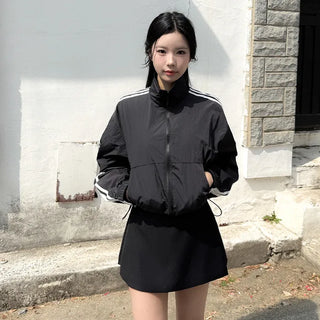 High-neck track jacket
