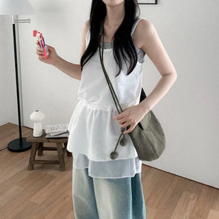 Plus Size Camisole Chiffon Tiered Dress