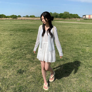 Button-up layered dress