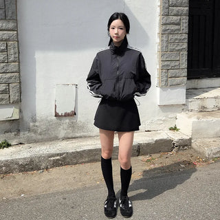 High-neck track jacket