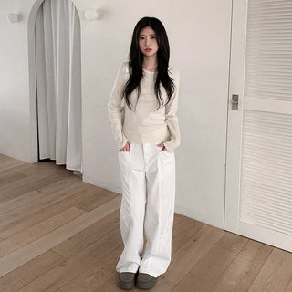 Slim-fit layered inner long-sleeve T-shirt