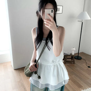 Plus Size Camisole Chiffon Tiered Dress